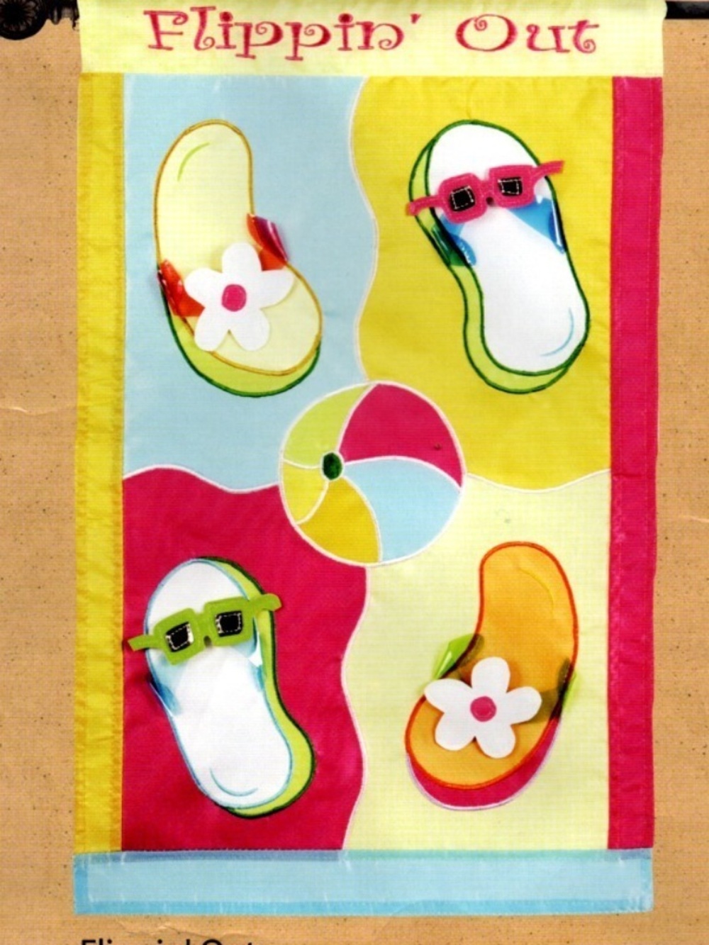 Garden Flag Flippin Out Flip Flop Sandal Beach Summer Large House Outdoor NEW